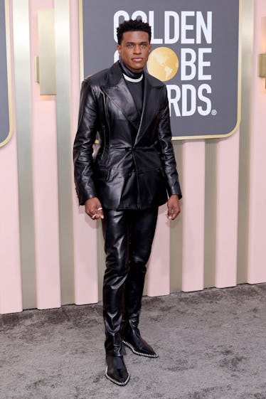 Jeremy Pope attends the 80th Annual Golden Globe Awards at The Beverly Hilton on January 10, 2023 in...