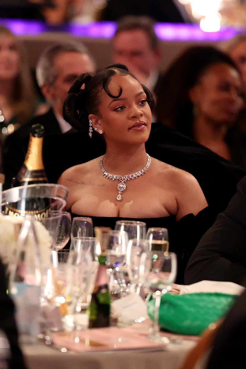 Rihanna attends the 80th Annual Golden Globe Awards held at the Beverly Hilton Hotel on January 10, ...