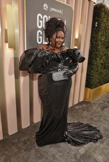  Nicole Byer arrives at the 80th Annual Golden Globe Awards held at the Beverly Hilton Hotel on Janu...