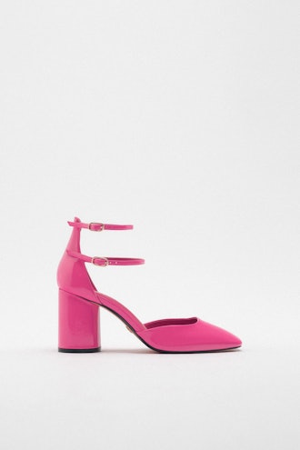 Zara hot pink Mary Jane heels