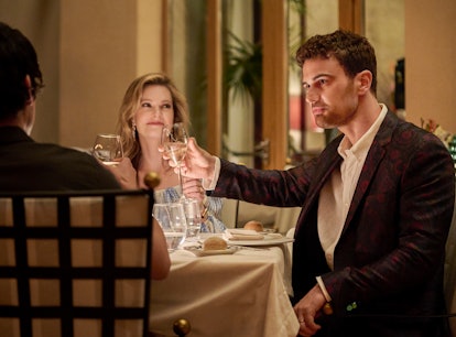 Meghann Fahy and Theo James addressed 'The White Lotus' romance rumors.