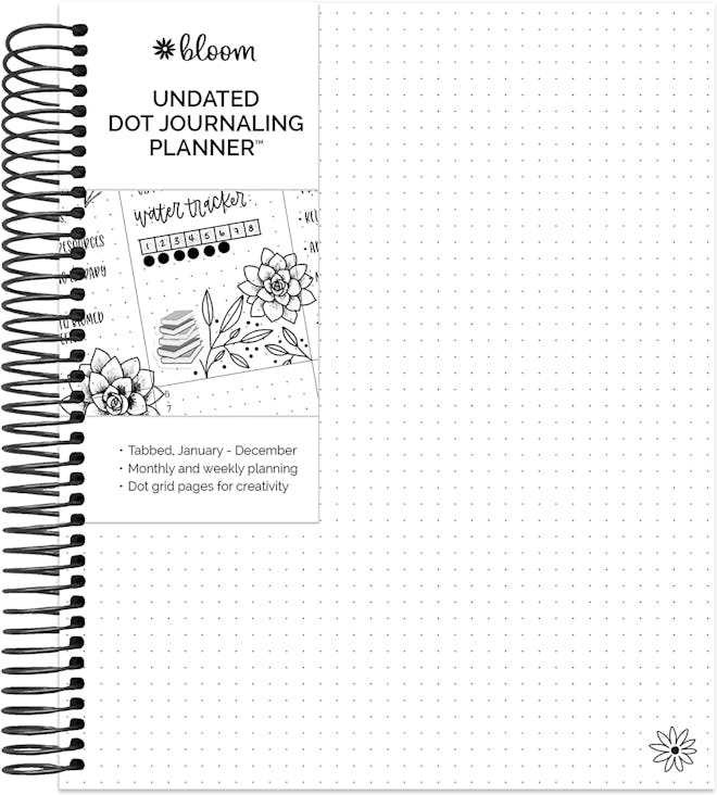 This undated planner has a lot of open space for personalization, making it an ideal bullet journal ...