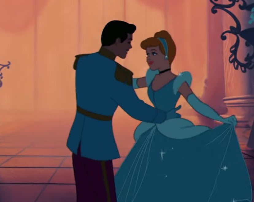 Prince Charming and Cinderella dance to "So This Is Love," a good Valentine's Day song for kids.