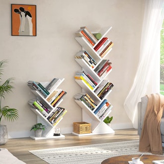 Topfurny 9-Tier Tree Bookshelf