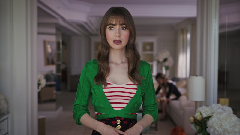 Lily Collins as Emily in episode 303 of Emily in Paris.