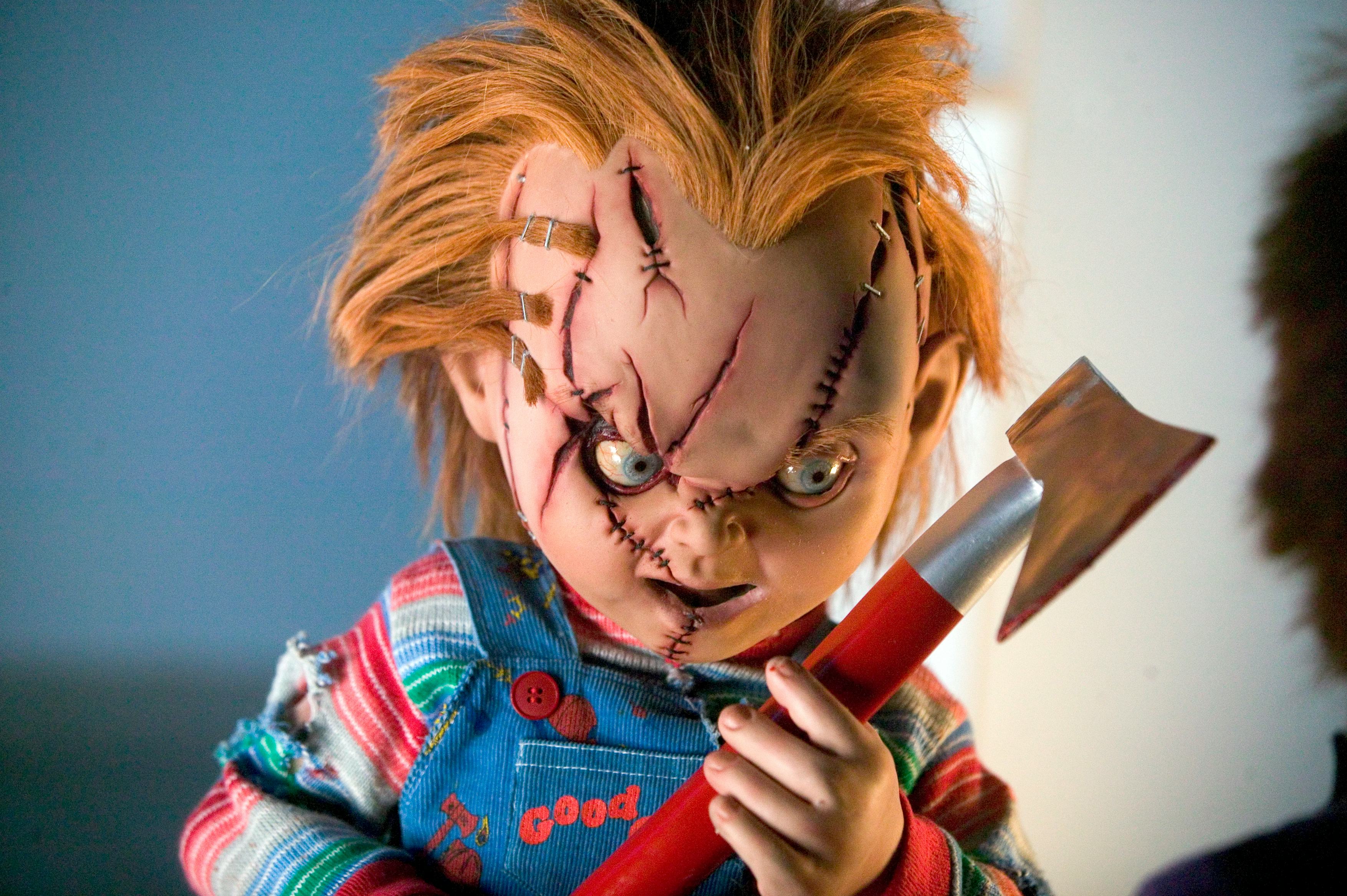 Chucky with an ax in &ldquo;Seed of Chucky&rdquo; directed by Don Mancini, 2003.