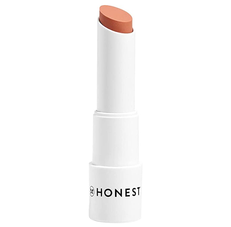 honest beauty tinted lip balm is the best shimmer free drugstore tinted lip balm without synthetic f...