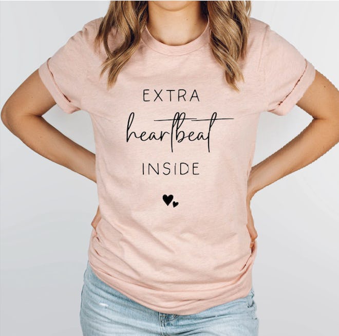 Extra Heartbeat Inside maternity shirt for Valentine's Day maternity shirts