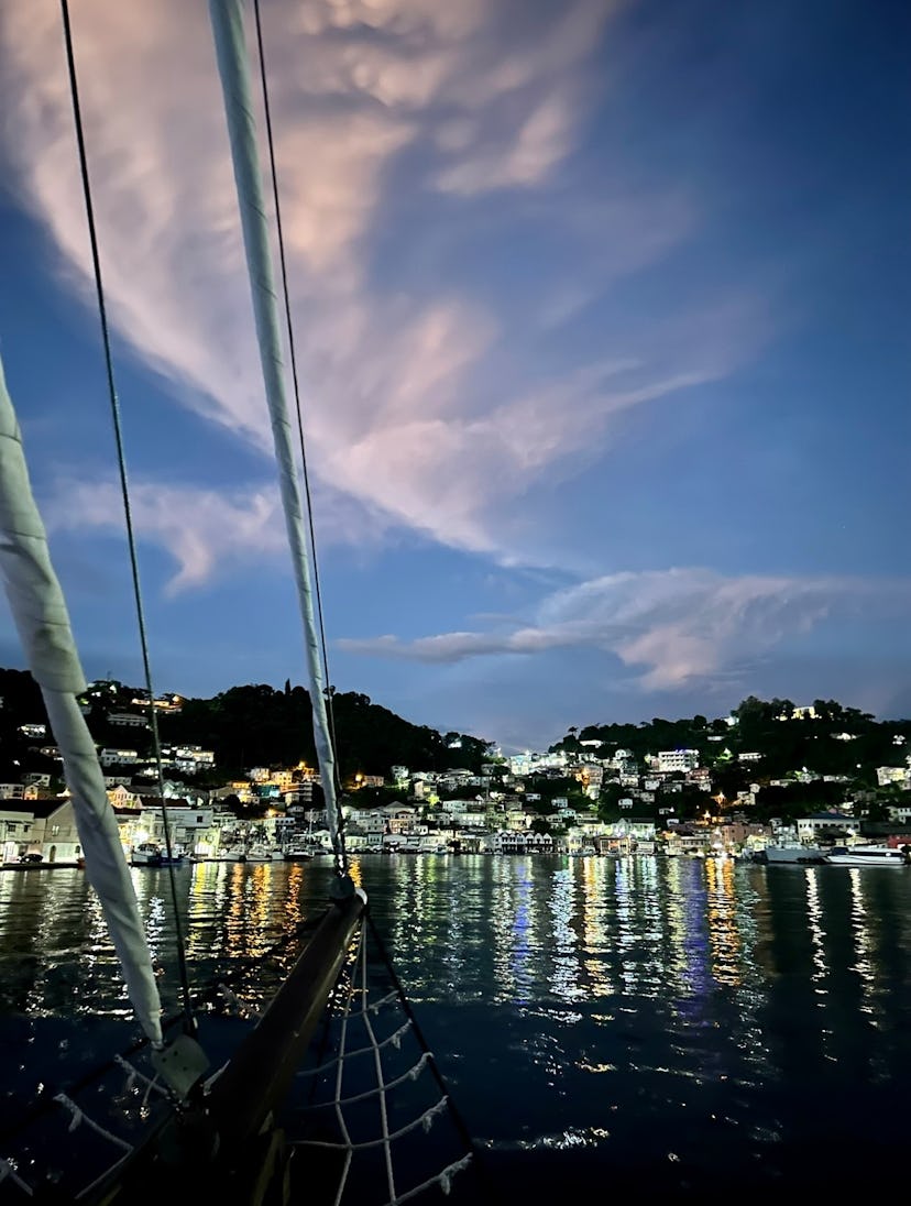 A sunset off the coast of Grenada, a great Caribbean vacation spot