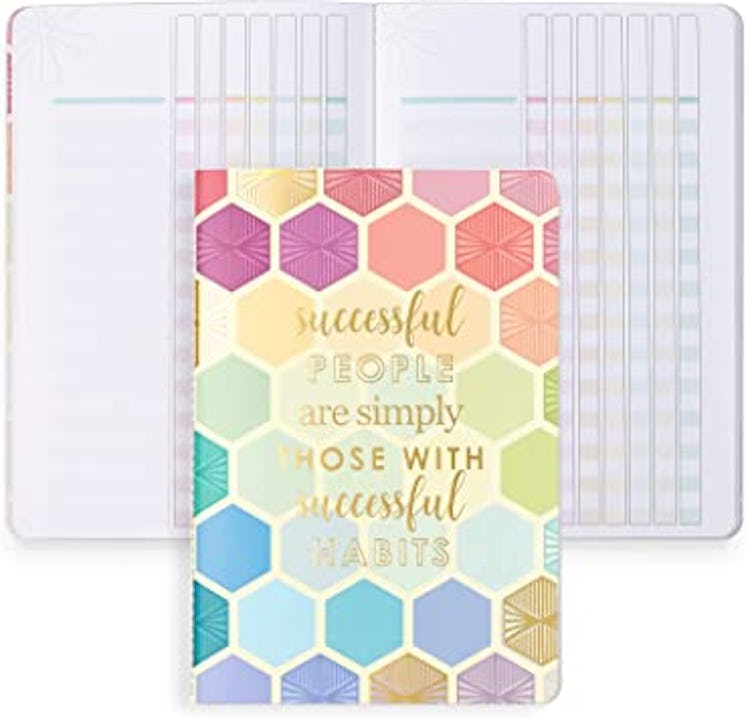 If you're looking for a colorful yet simple habit tracker journal, consider this checklist journal t...