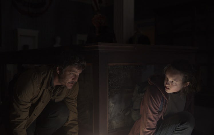 Pedro Pascal as Joel and Bella Ramsey as Ellie in HBO's The Last of Us