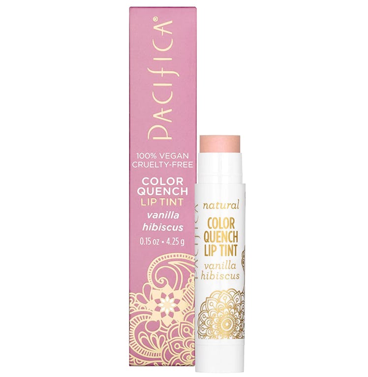 Pacifica beauty color quench lip tint is the best shimmery drugstore tinted lip balm without synthet...