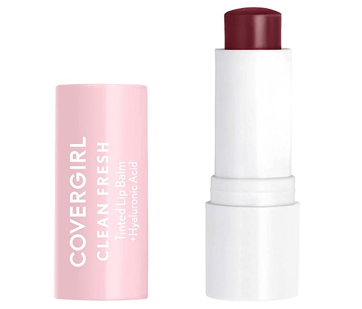 covergirl clean fresh tinted lip balm is the best drugstore tinted lip balm with hyaluronic acid