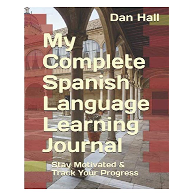 This guided notebook features six months of daily journaling for those learning Spanish.