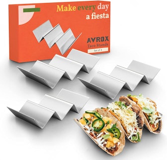 AVROX Stainless Steel Taco Holder Stand (4-Pack)