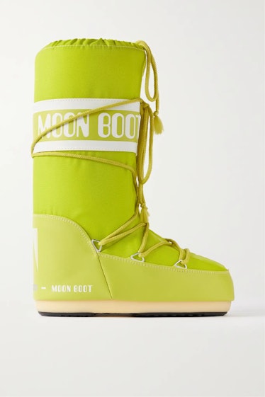 Icon Fleece-Lined Shell And Faux Leather Snow Boots