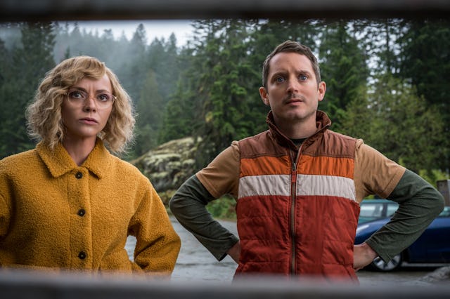 Christina Ricci as Misty and Elijah Wood as Walter in 'Yellowjackets' Season 2.