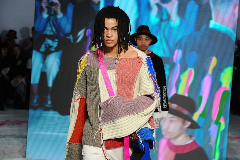 A model walks the runway during the KidSuper Menswear Fall/Winter 2020-2021 show