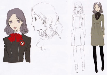 Saori concept art Persona 3 Portable