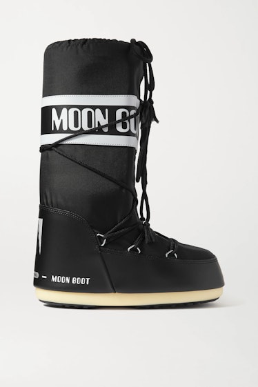 Icon Shell And Faux Leather Snow Boots