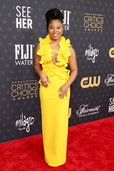 Dominique Fishback attends the 28th Annual Critics Choice Awards at Fairmont Century Plaza on Januar...