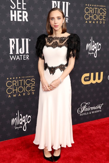 Zoe Kazan attends the 28th Annual Critics Choice Awards at Fairmont Century Plaza on January 15, 202...