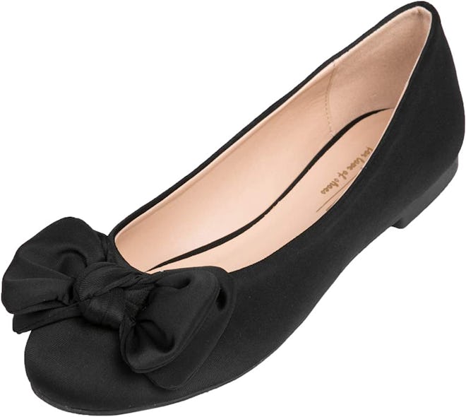 Feversole Round Toe Bow Flats