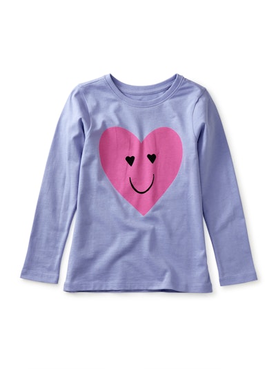Heart shirt, a cute Valentine's Day outfit for girls