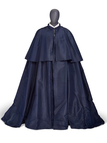 alt's navy blue tiered cape by chanel