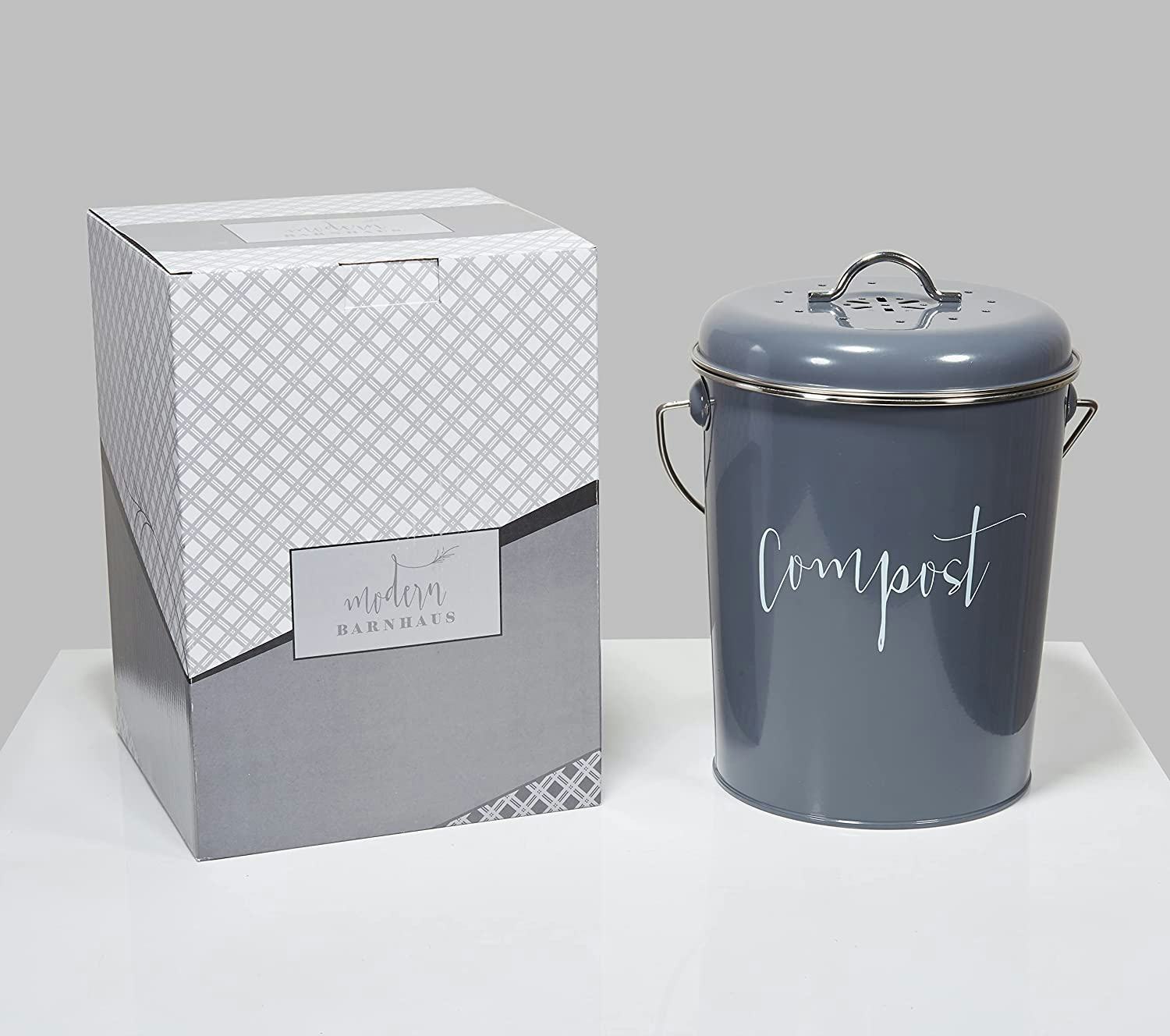 Modern Barnhaus Countertop Indoor Composter Bin
