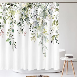 Tititex Green Eucalyptus Shower Curtain