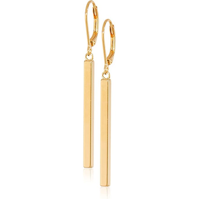 Amazon Collection Gold-Plated Bar Drop Earrings