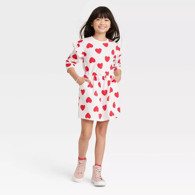 Heart dress, in a story about Valentine's Day outfits for girls