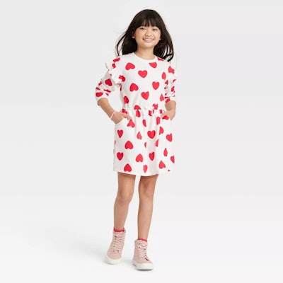 Heart dress, in a story about Valentine's Day outfits for girls