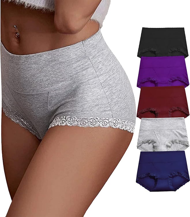 OPIBOO Women's Cotton Underwear (5-Pack)