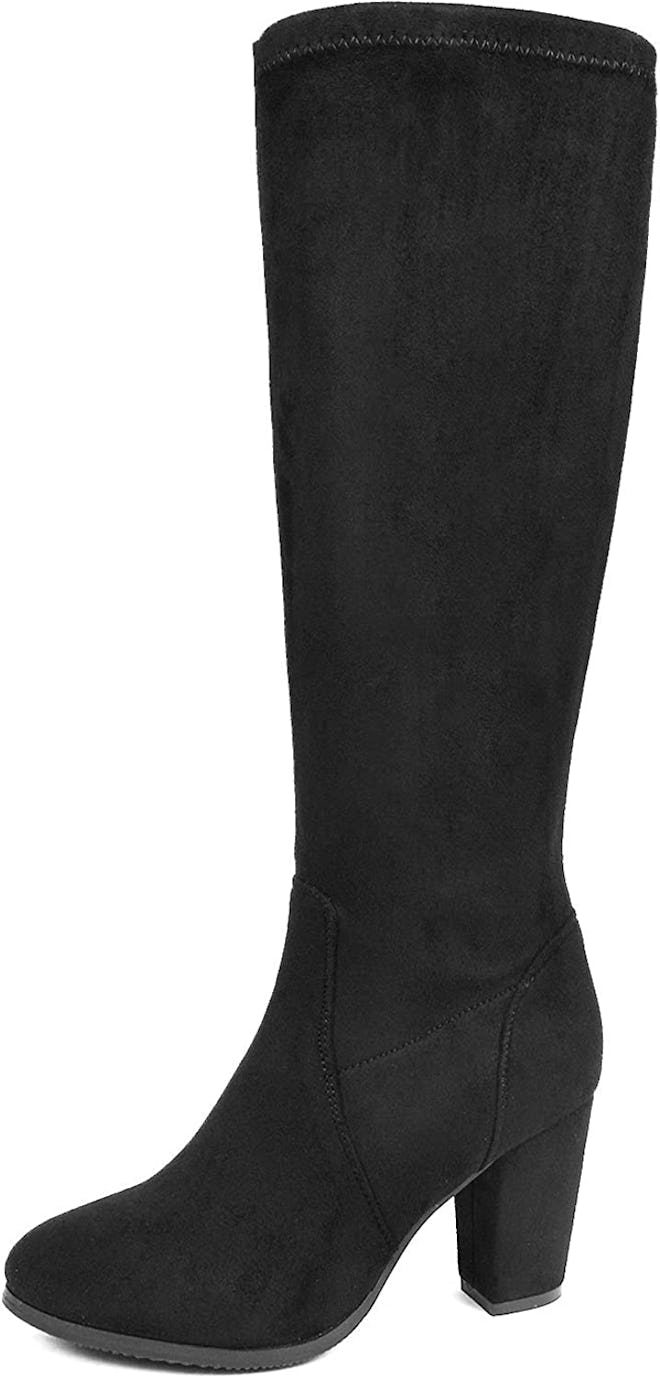 DREAM PAIRS Chunky Heel Knee High and Up Boots