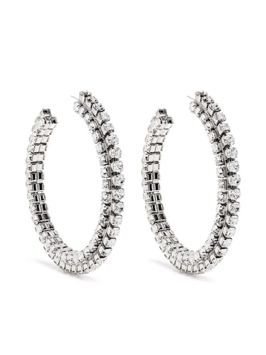 AREA crystal hoop earrings