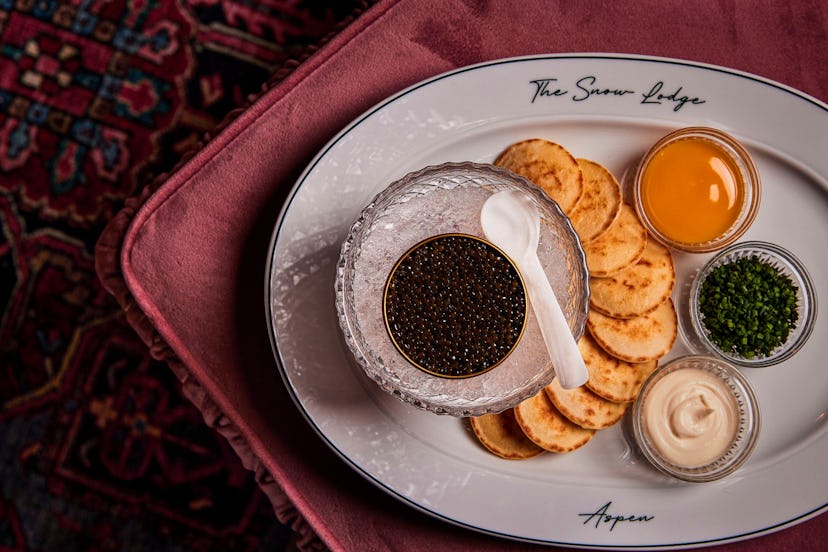 caviar at The Snow Lodge Aspen