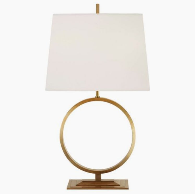 Simone Medium Table Lamp, Antiqued Brass