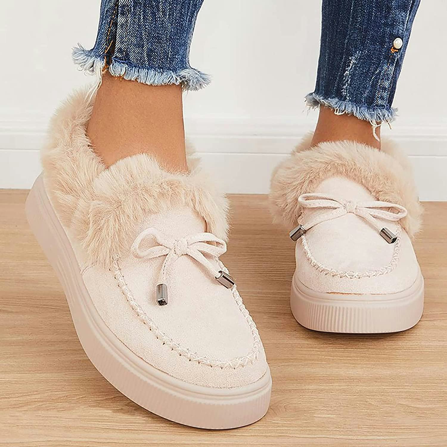 TINSTREE Platform Warm Moccasin Slippers