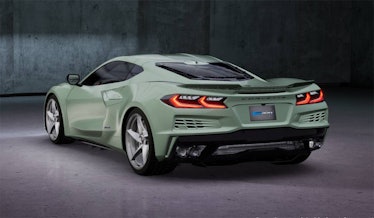 Corvette E-Ray cactic green