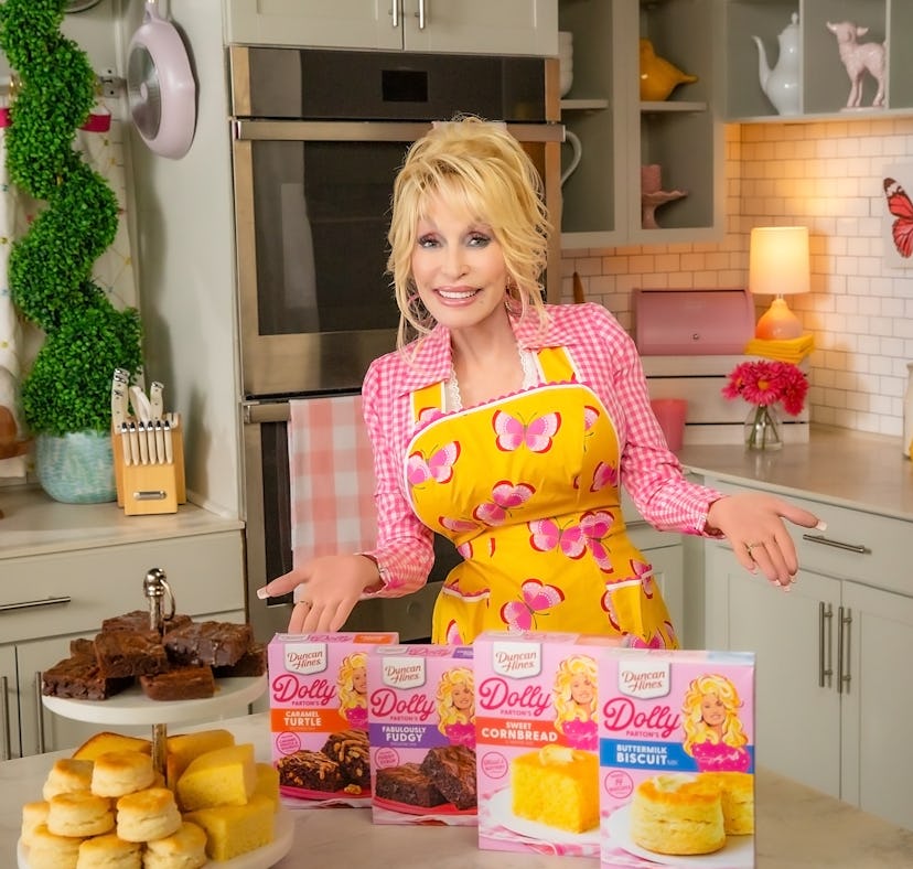 Where to buy Dolly Parton baking mixes and kits from Duncan Hines.
