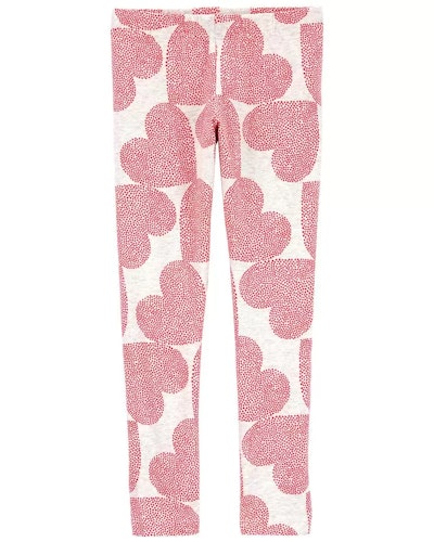Heart leggings, a cute Valentine's Day outfit for girls