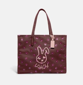 Coach Lunar New Year Tote 42 With Rabbit In 100 Percent Recycled Canvas
