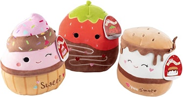 Amazon is where to find Valentine's Day Squishmallows 2023 like this pack of three. 