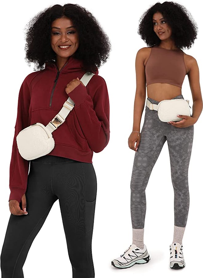 ODODOS Fleece Mini Belt Bag