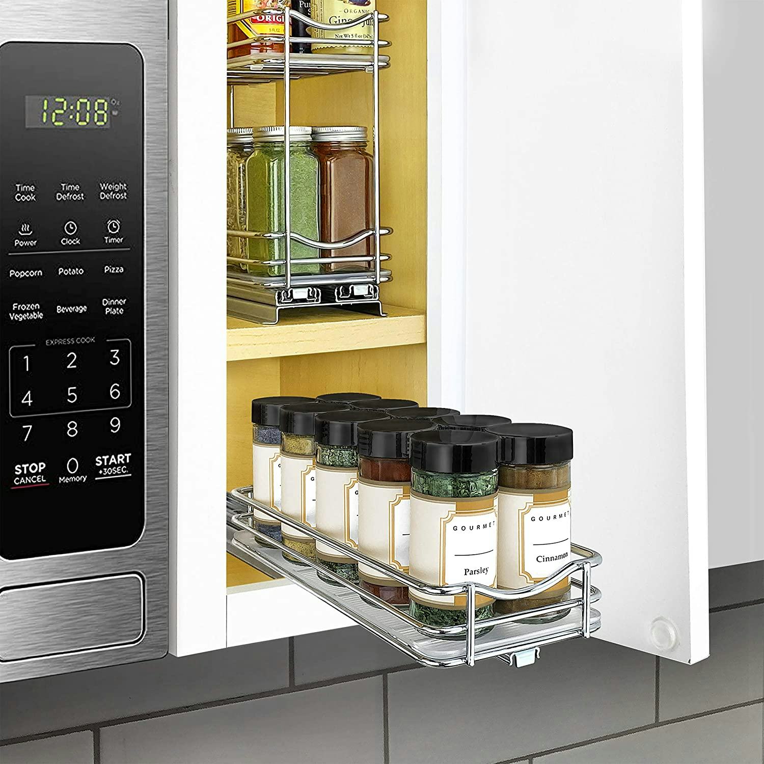 Lynk Professional Pull Out Spice Rack Cabinet Organizer