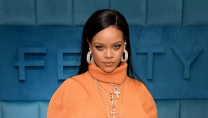 Robyn Rihanna Fenty and Linda Fargo celebrate the launch of FENTY at Bergdorf Goodman