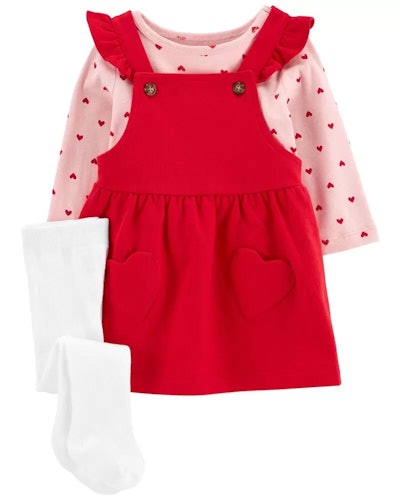 Baby Valentine's set, a cute Valentine's Day outfit for girls