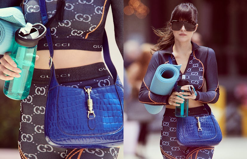 dakota johnson stars in gucci’s newest jackie 1961 campaign